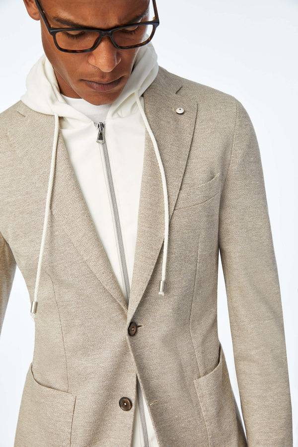 L.B.M. 1911 Giacca Simon in jersey beige Giacca Simon in jersey beige In Vendita