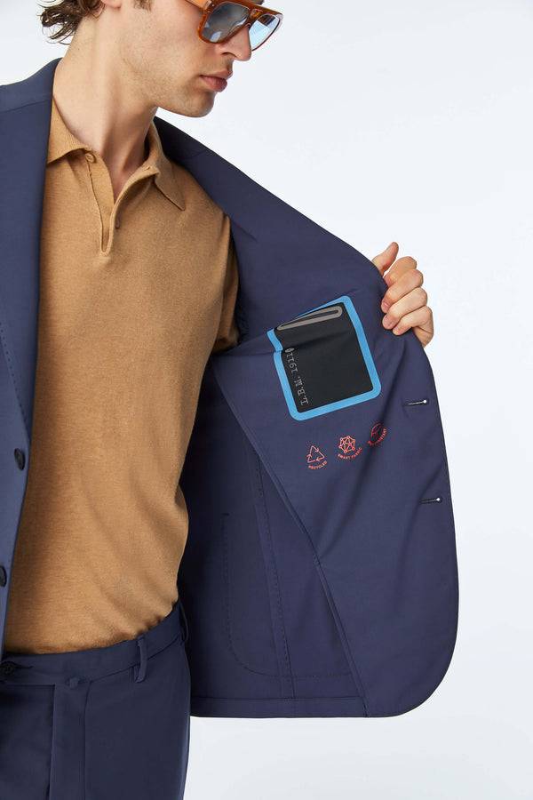 L.B.M. 1911 Travel jacket blu in Jersey tecnico Travel jacket blu in Jersey tecnico Saldi