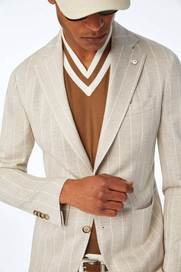 L.B.M. 1911 Giacca JACK in jersey beige Giacca JACK in jersey beige Vendita Economica
