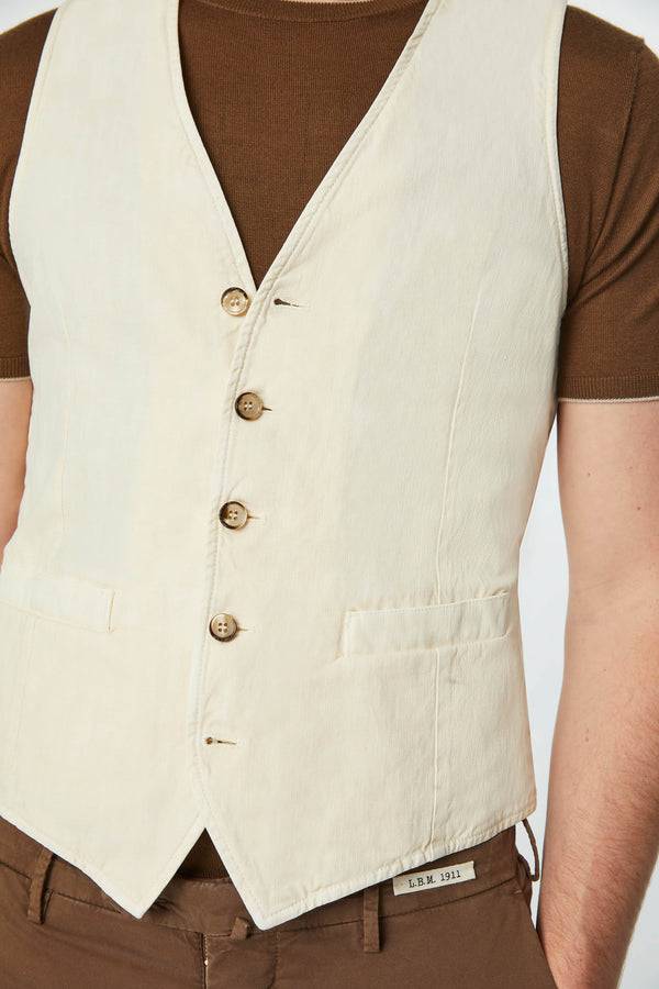 L.B.M. 1911 Gilet MIKE tinto capo bianco avorio Gilet MIKE tinto capo bianco avorio Sottocosto
