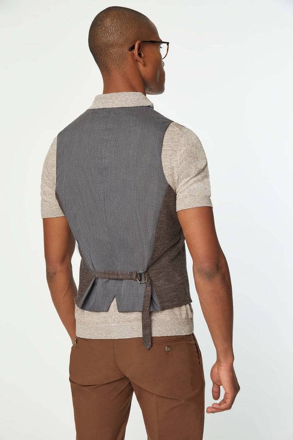 L.B.M. 1911 Gilet DEREK in Jersey marrone Gilet DEREK in Jersey marrone Convenienza