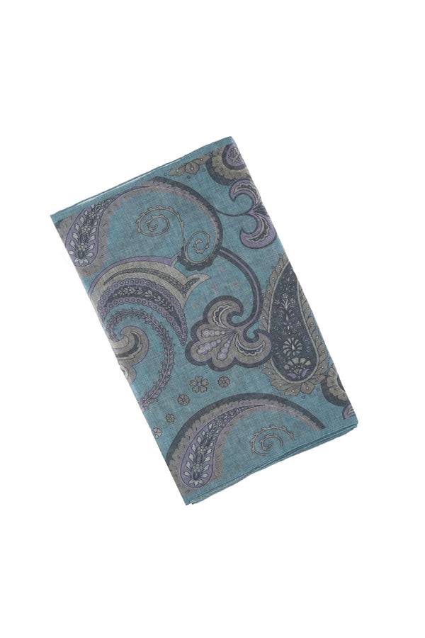 L.B.M. 1911 Sciarpa azzurra stampa cashmere Sciarpa azzurra stampa cashmere Online