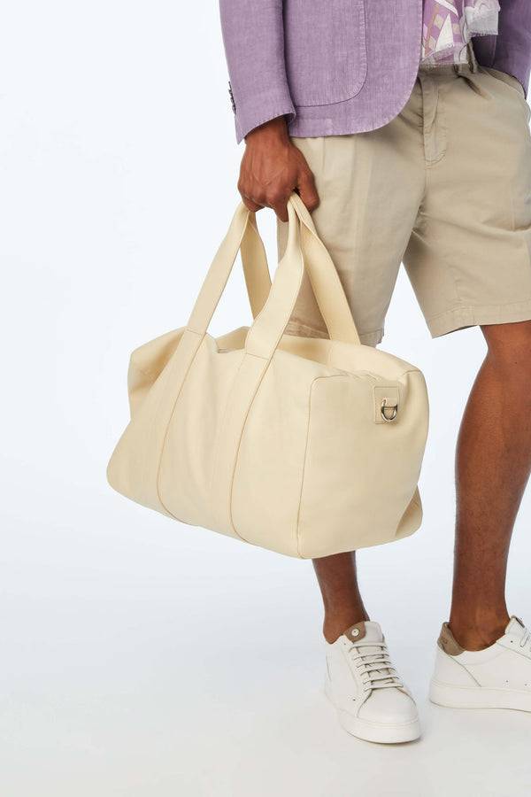 L.B.M. 1911 Borsone in pelle beige Borsone in pelle beige Vendita Calda