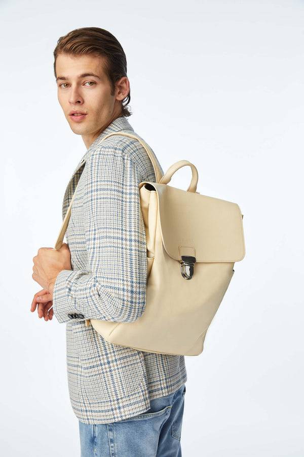 L.B.M. 1911 Zaino in pelle beige Zaino in pelle beige I Più Venduti