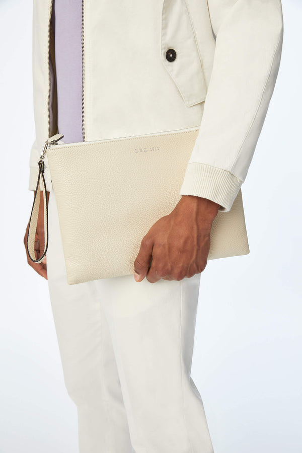 L.B.M. 1911 Pochette in pelle beige Pochette in pelle beige Vendite Flash