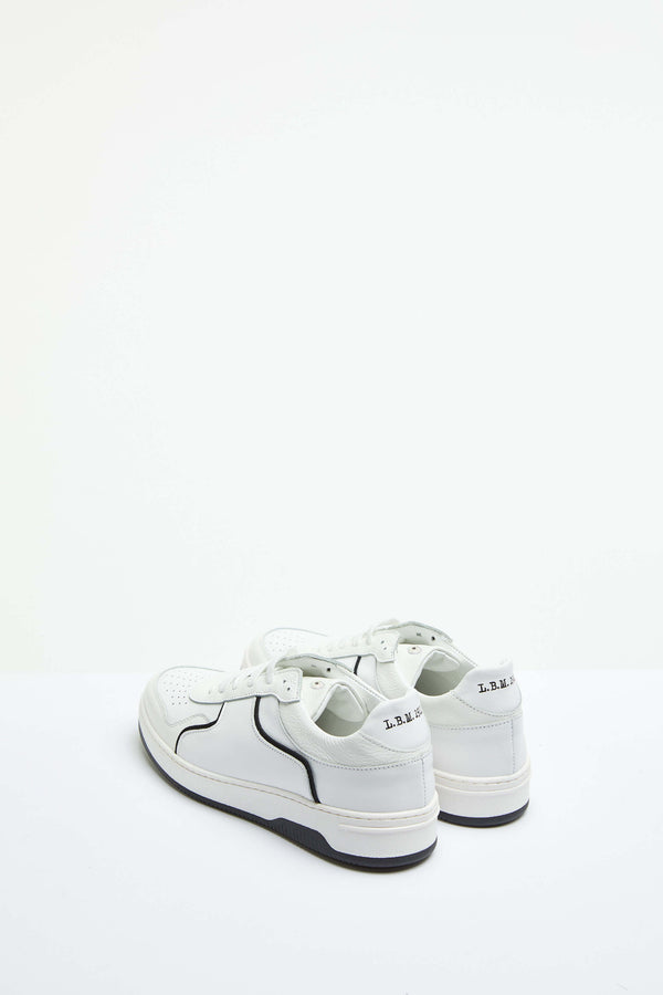 L.B.M. 1911 Sneaker basket bianca con dettagli in contrasto Sneaker basket bianca con dettagli in contrasto 2025