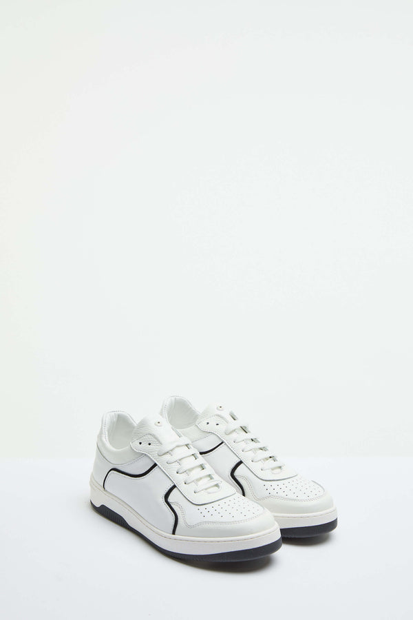 L.B.M. 1911 Sneaker basket bianca con dettagli in contrasto Sneaker basket bianca con dettagli in contrasto 2025