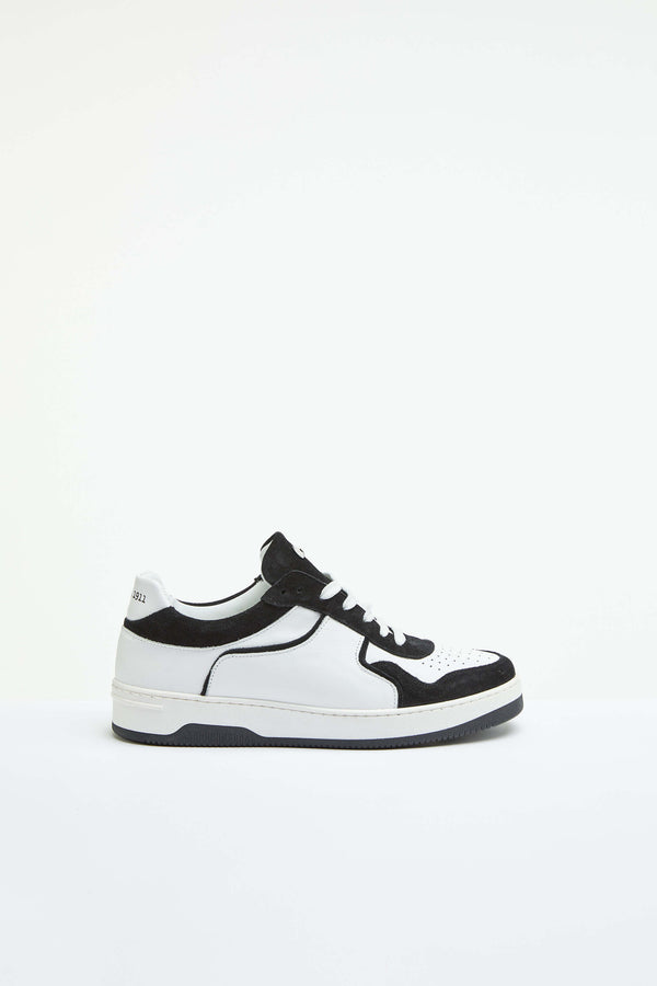 L.B.M. 1911 Sneaker basket bianca con dettagli in contrasto Sneaker basket bianca con dettagli in contrasto In Linea