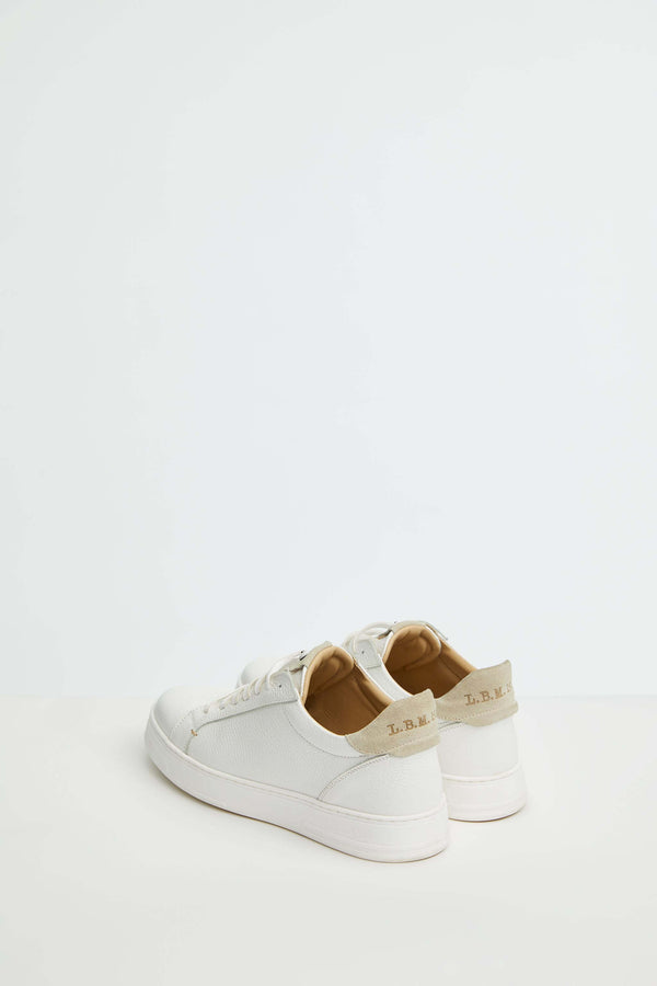 L.B.M. 1911 Sneaker retro-tennis bianca e beige Sneaker retro-tennis bianca e beige Vendita