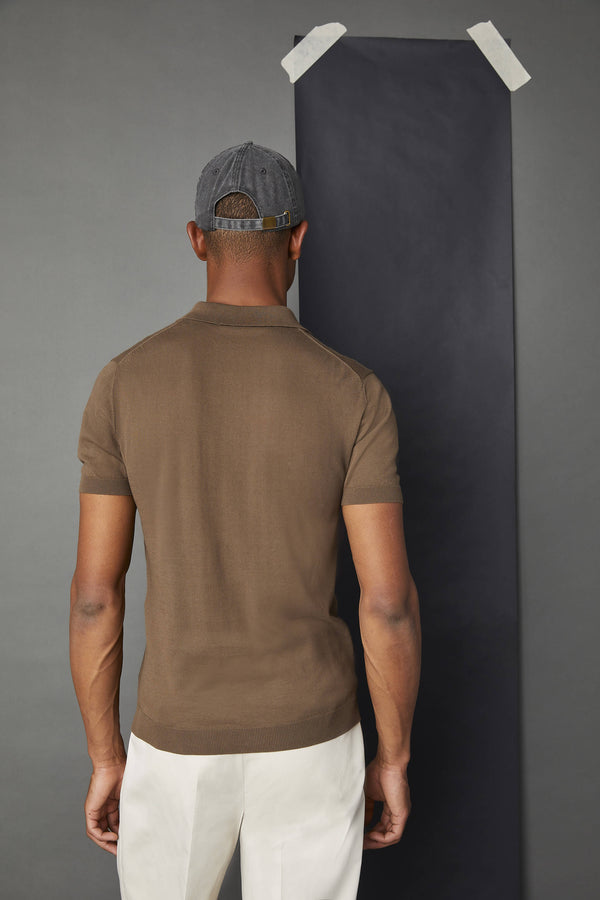 L.B.M. 1911 Polo in maglia marrone Polo in maglia marrone Novità