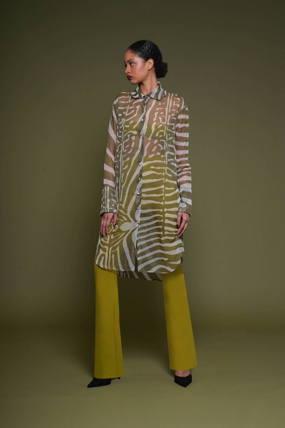 La Petite Robe Di Chiara Boni amil chiffon printed shirt Qualità Garantita