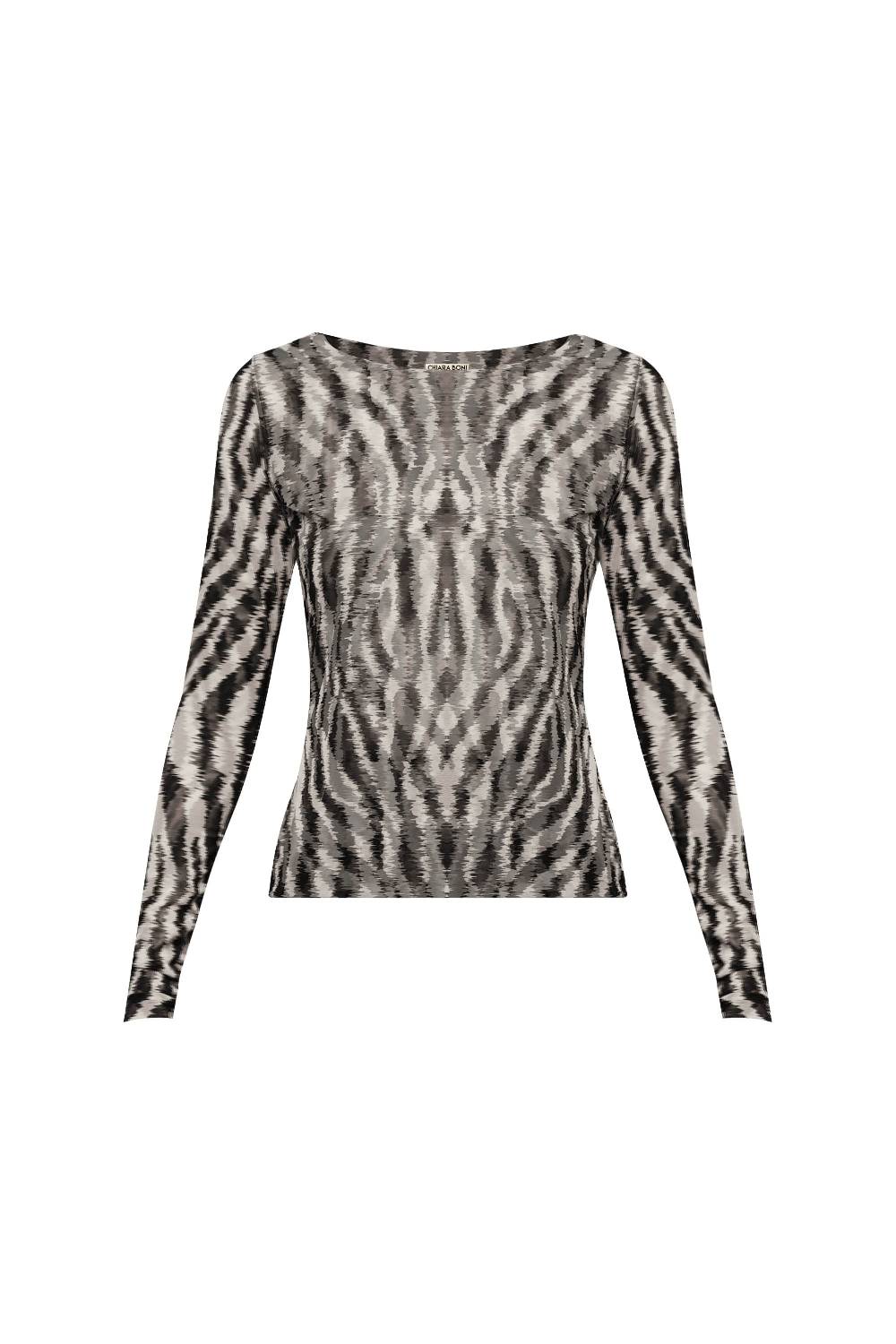 La Petite Robe Di Chiara Boni lupina illusion printed top Shopping Online