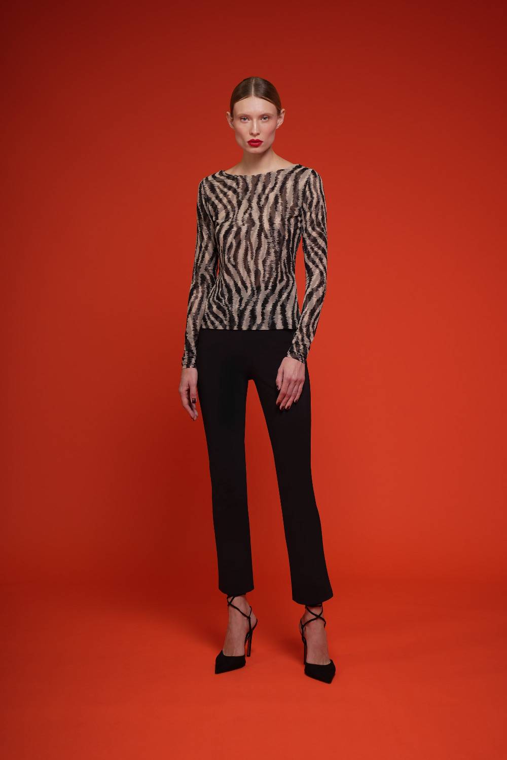 La Petite Robe Di Chiara Boni lupina illusion printed top Shopping Online