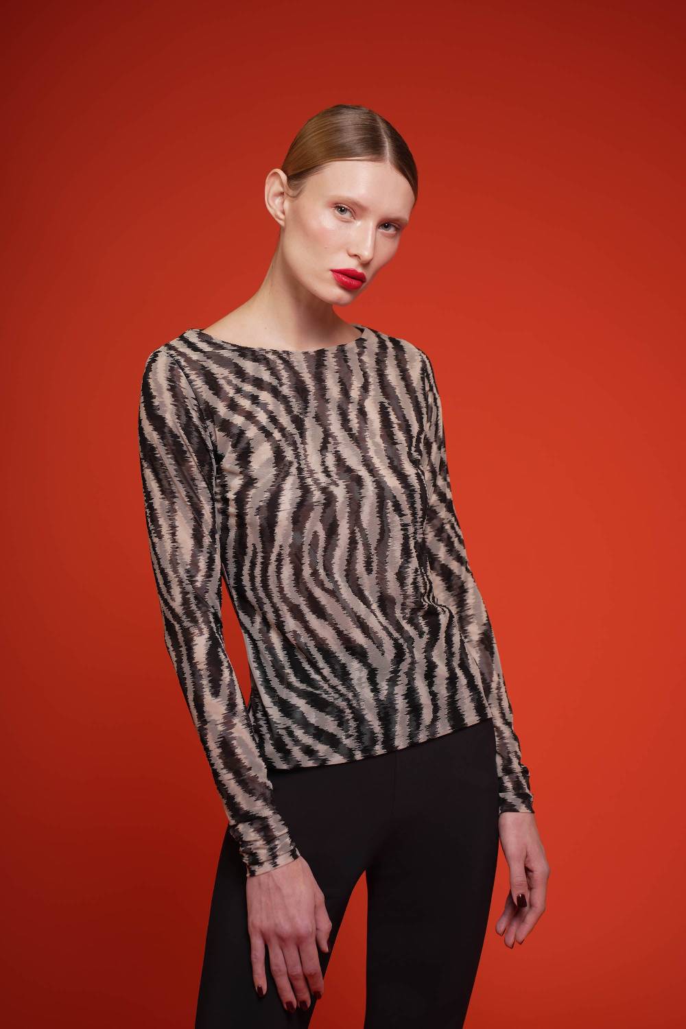 La Petite Robe Di Chiara Boni lupina illusion printed top Shopping Online