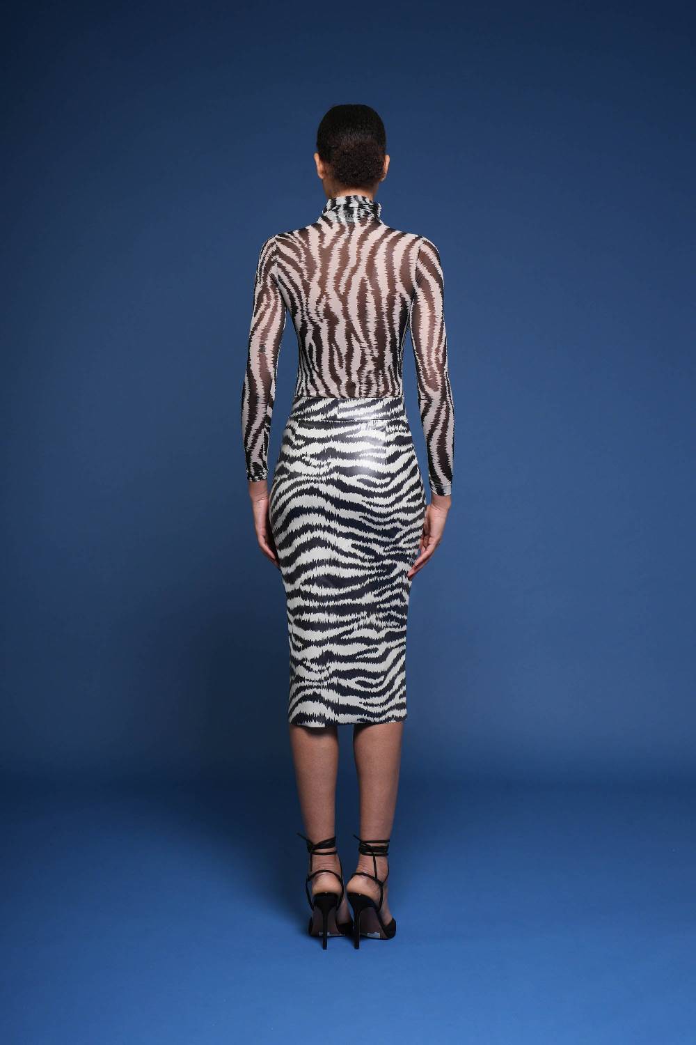 La Petite Robe Di Chiara Boni lumi faux-leather printed skirt Italy