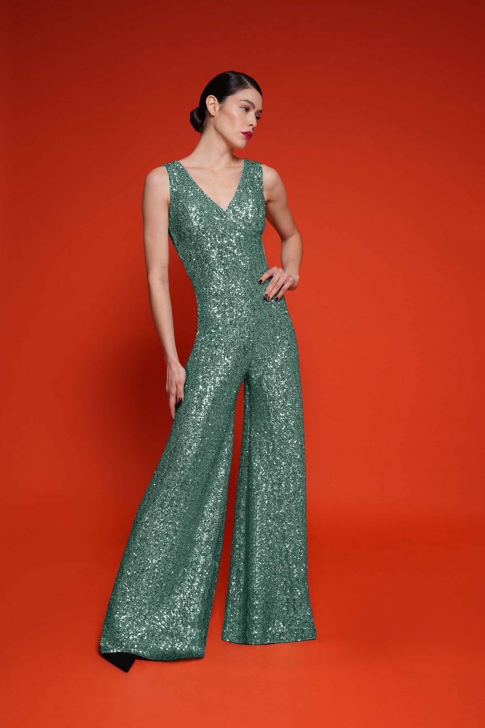 La Petite Robe Di Chiara Boni trifone sequine jumpsuit Pezzi Unici