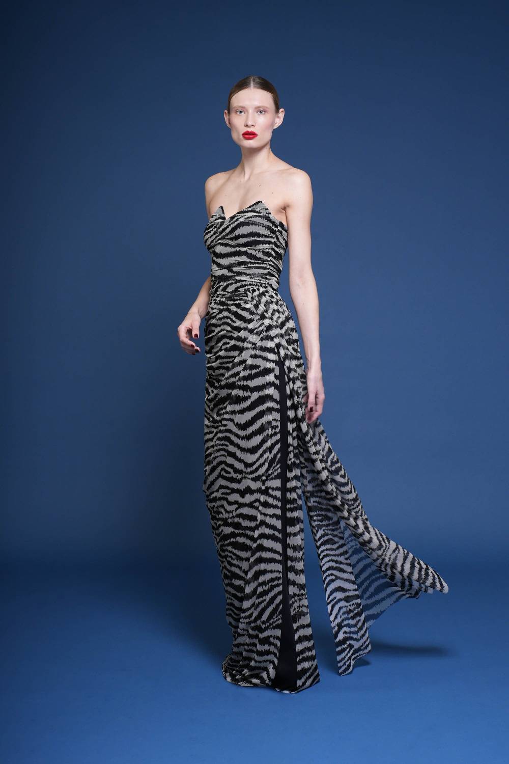 La Petite Robe Di Chiara Boni kriztina printed illusion gown Promozione Limitata