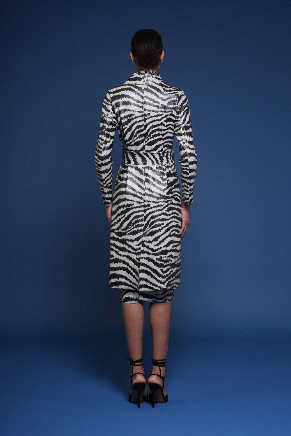 La Petite Robe Di Chiara Boni paduret printed faux-leather dustercoat Hotsell