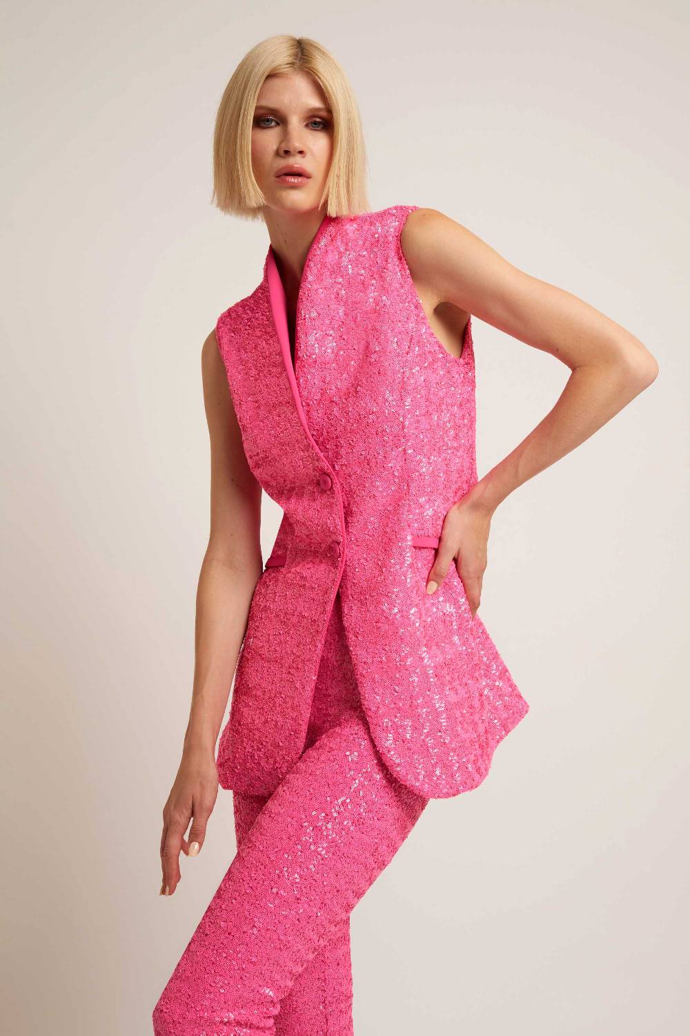 La Petite Robe Di Chiara Boni orsolya sequined vest 2025