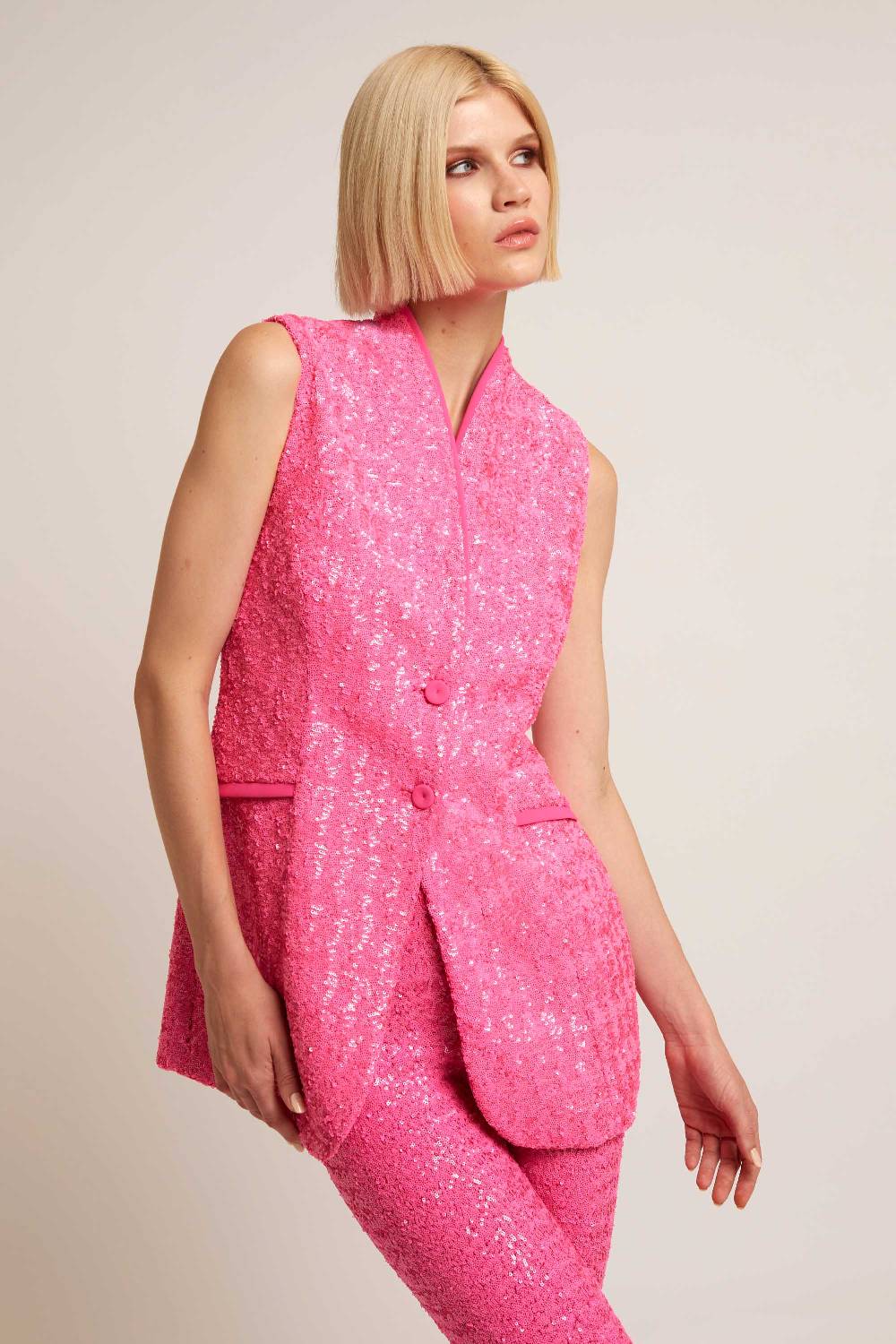 La Petite Robe Di Chiara Boni orsolya sequined vest 2025