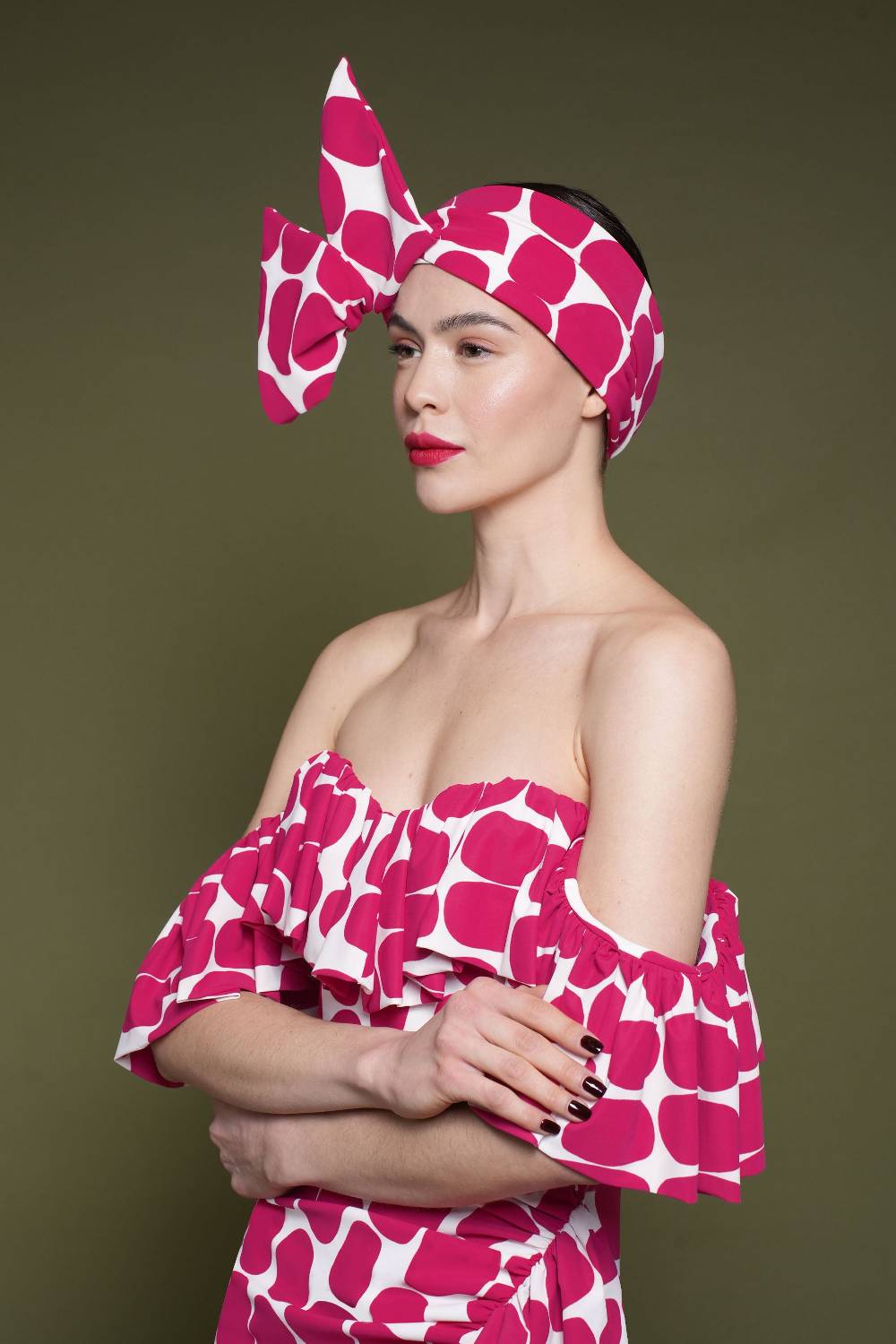 La Petite Robe Di Chiara Boni printed turban In Vendita