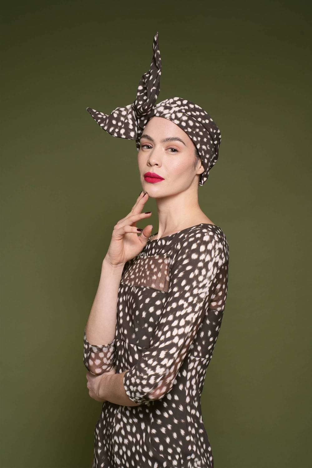 La Petite Robe Di Chiara Boni printed turban Negozi Online