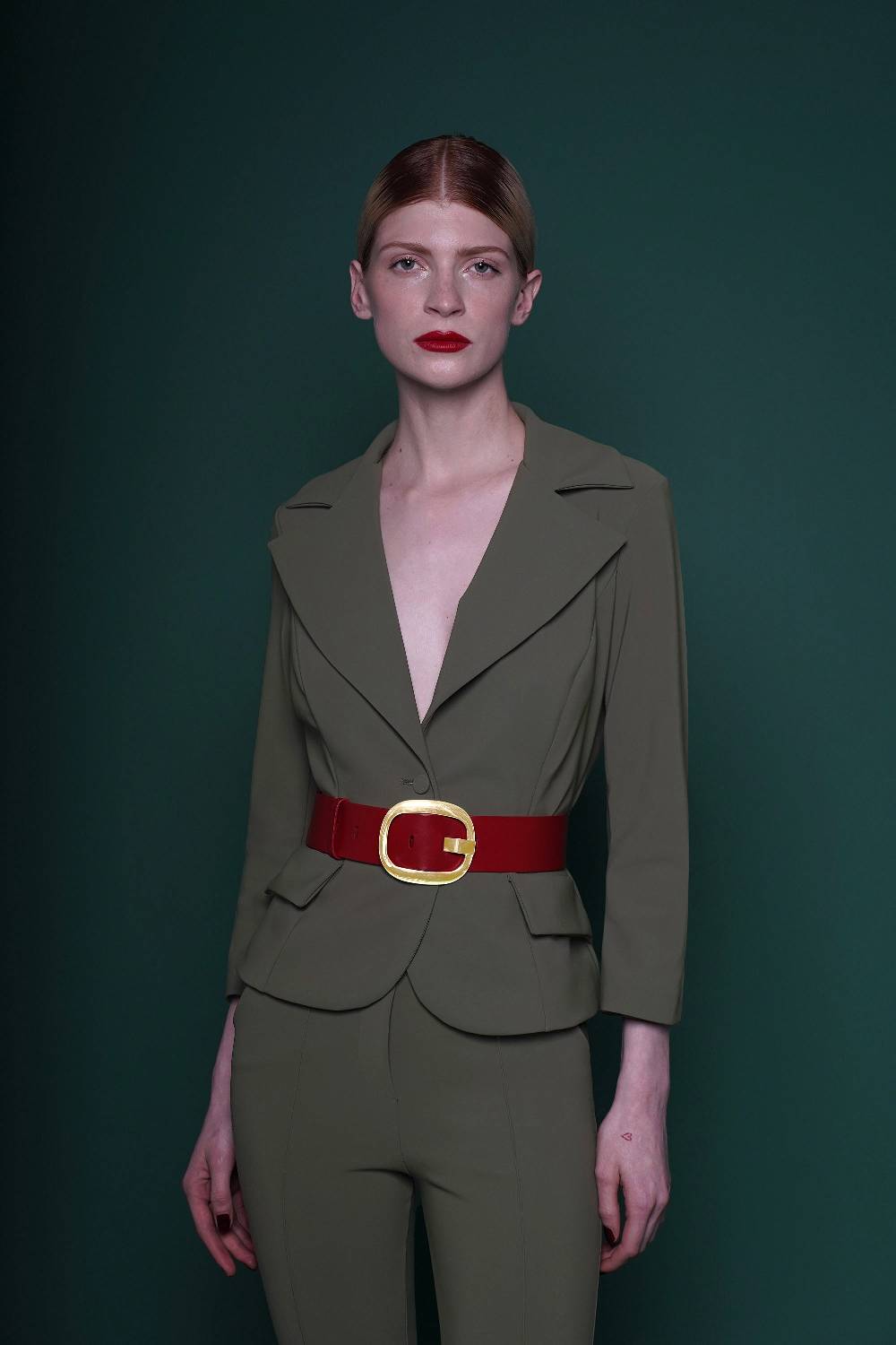 La Petite Robe Di Chiara Boni leather belt with metallic buckle Vendita Economica
