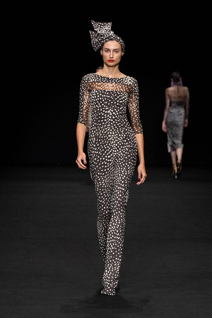 La Petite Robe Di Chiara Boni thany illusion printed jumpsuit Sottocosto