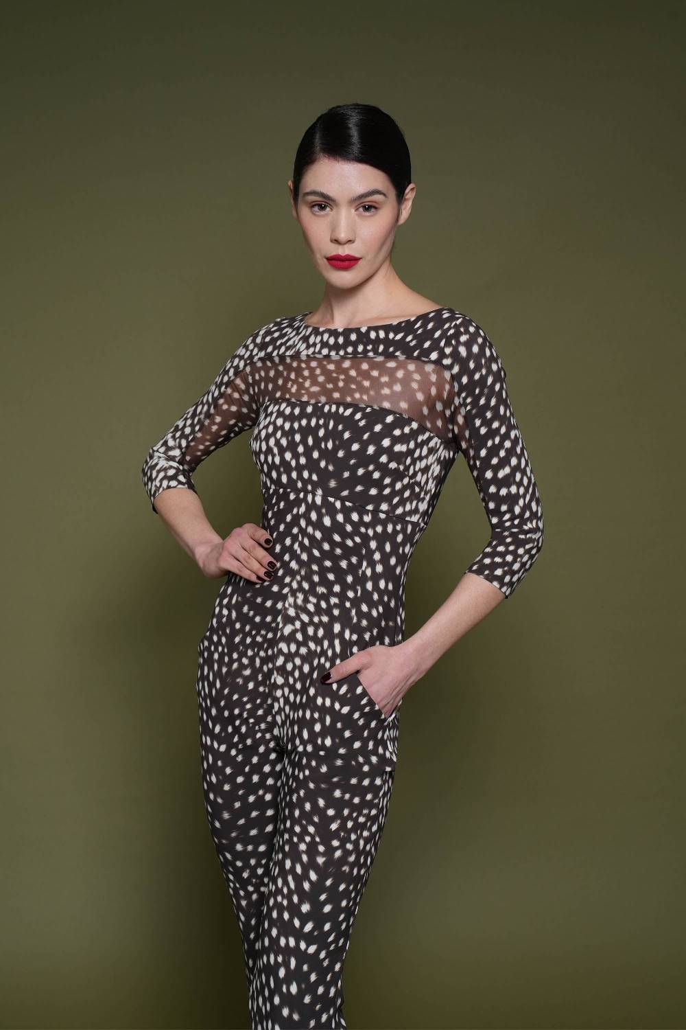 La Petite Robe Di Chiara Boni thany illusion printed jumpsuit Sottocosto