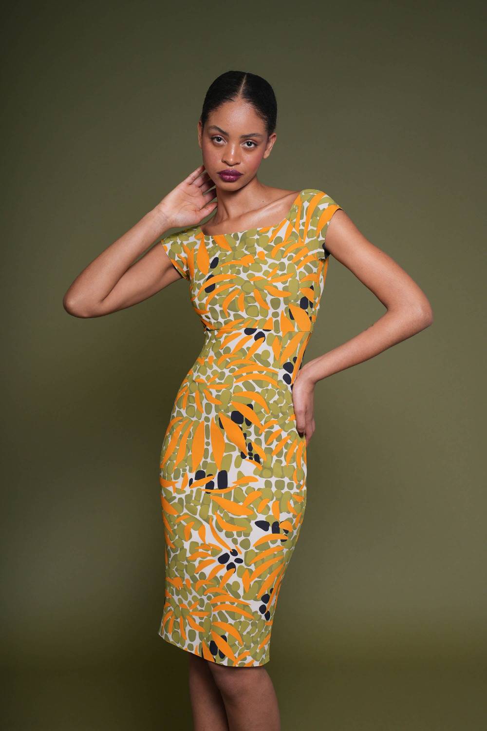 La Petite Robe Di Chiara Boni toffee printed dress Convenienza