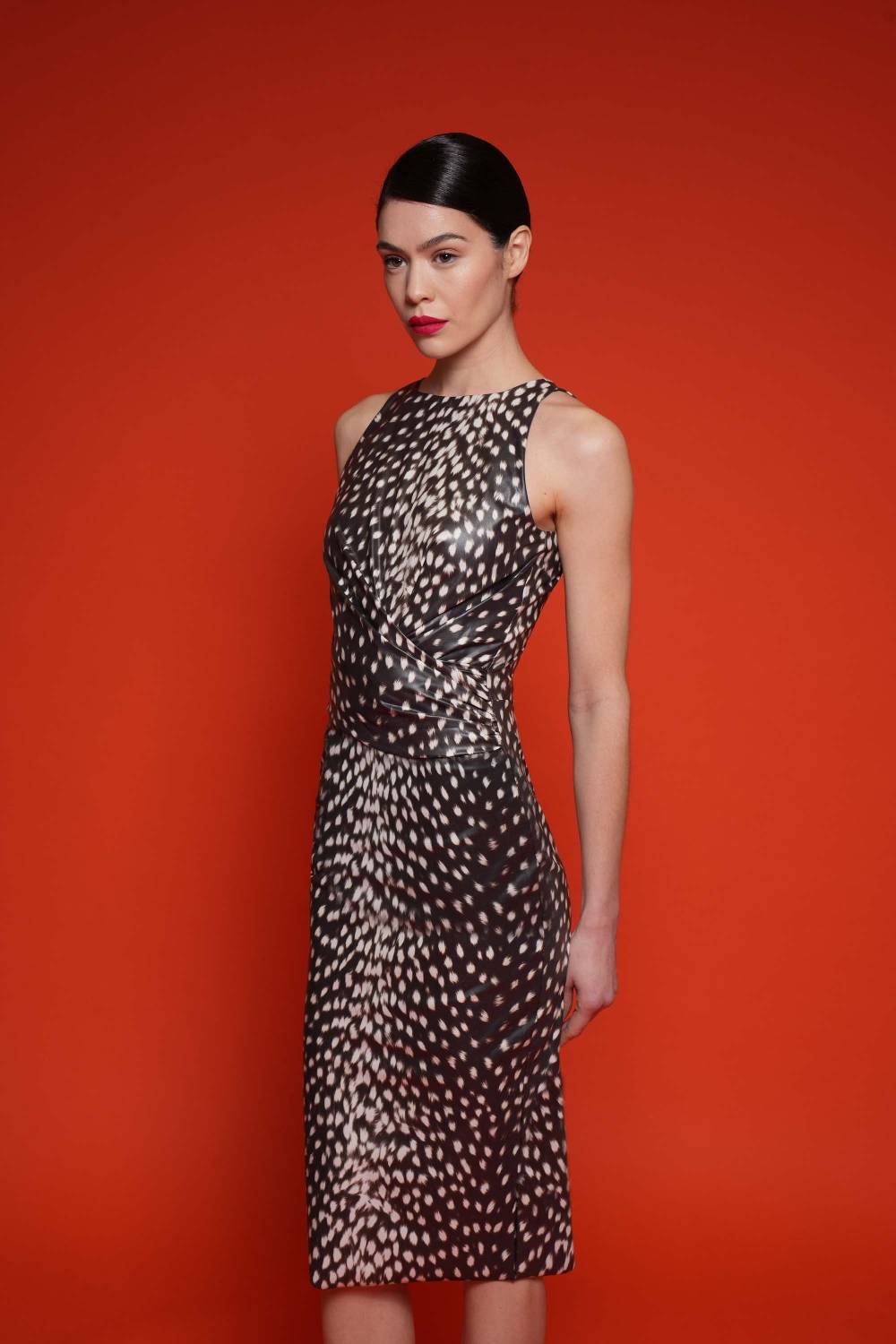La Petite Robe Di Chiara Boni camilissima faux-leather printed dress Vendita Calda