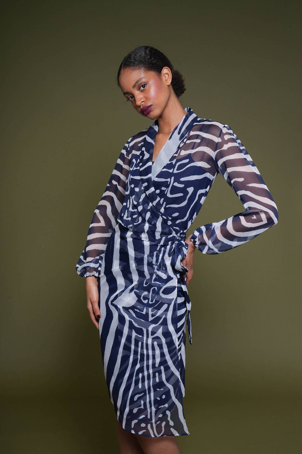 La Petite Robe Di Chiara Boni crizi printed chiffon dress Consegna Veloce