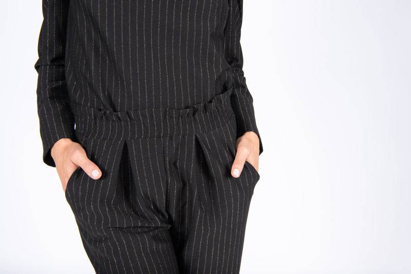 Olive E Miele PANTALONE GERTIE GESSATO LUREX Prezzo Ridotto