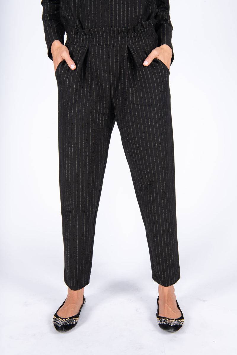 Olive E Miele PANTALONE GERTIE GESSATO LUREX Prezzo Ridotto