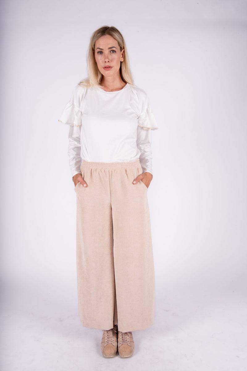 Olive E Miele PANTALONE MOLLIE VELLUTO CIPRIA Saldi