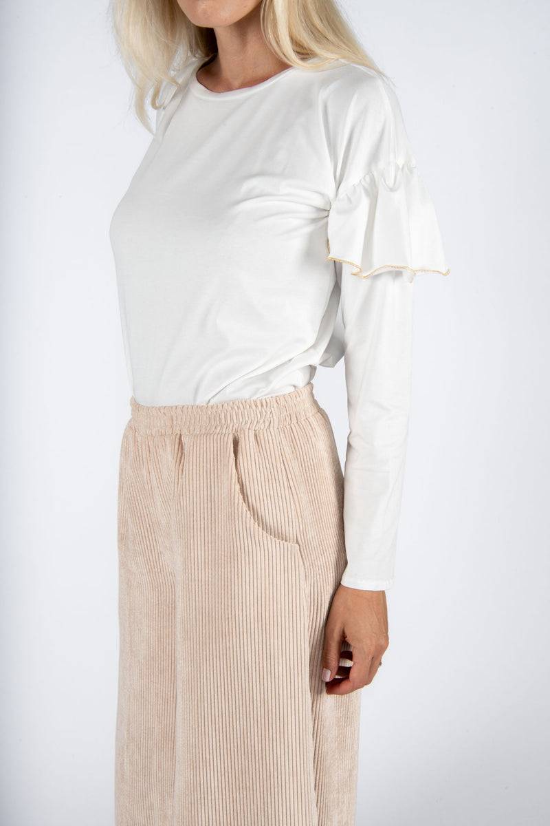 Olive E Miele PANTALONE MOLLIE VELLUTO CIPRIA Saldi