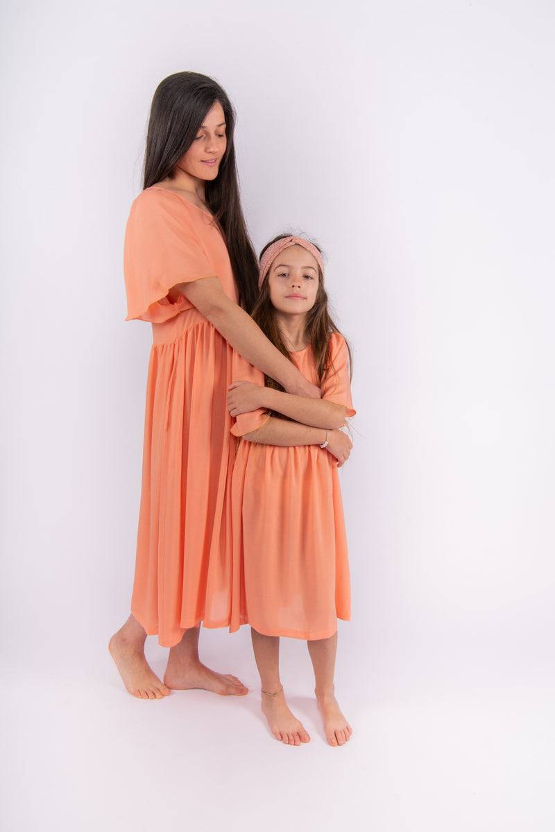 Olive E Miele MiniMe abito Dorothea salmone Offerta