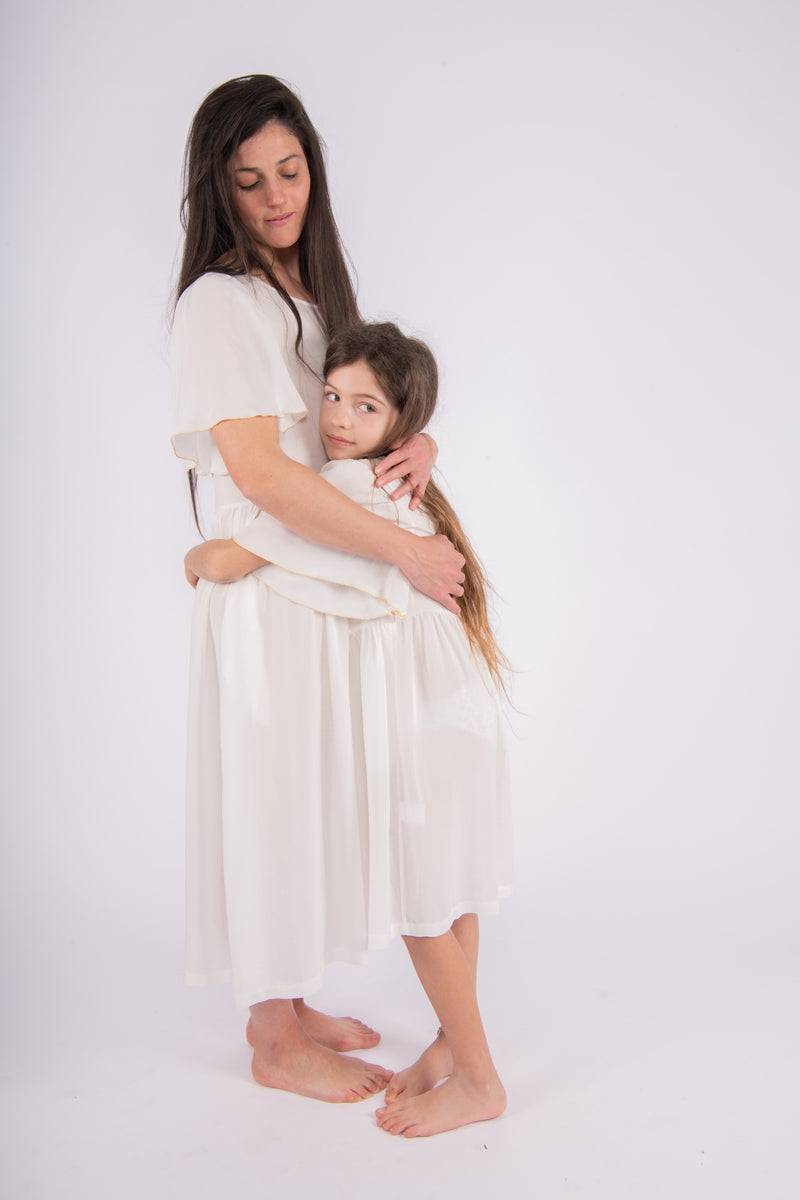 Olive E Miele MiniMe abito Dorothea latte Online