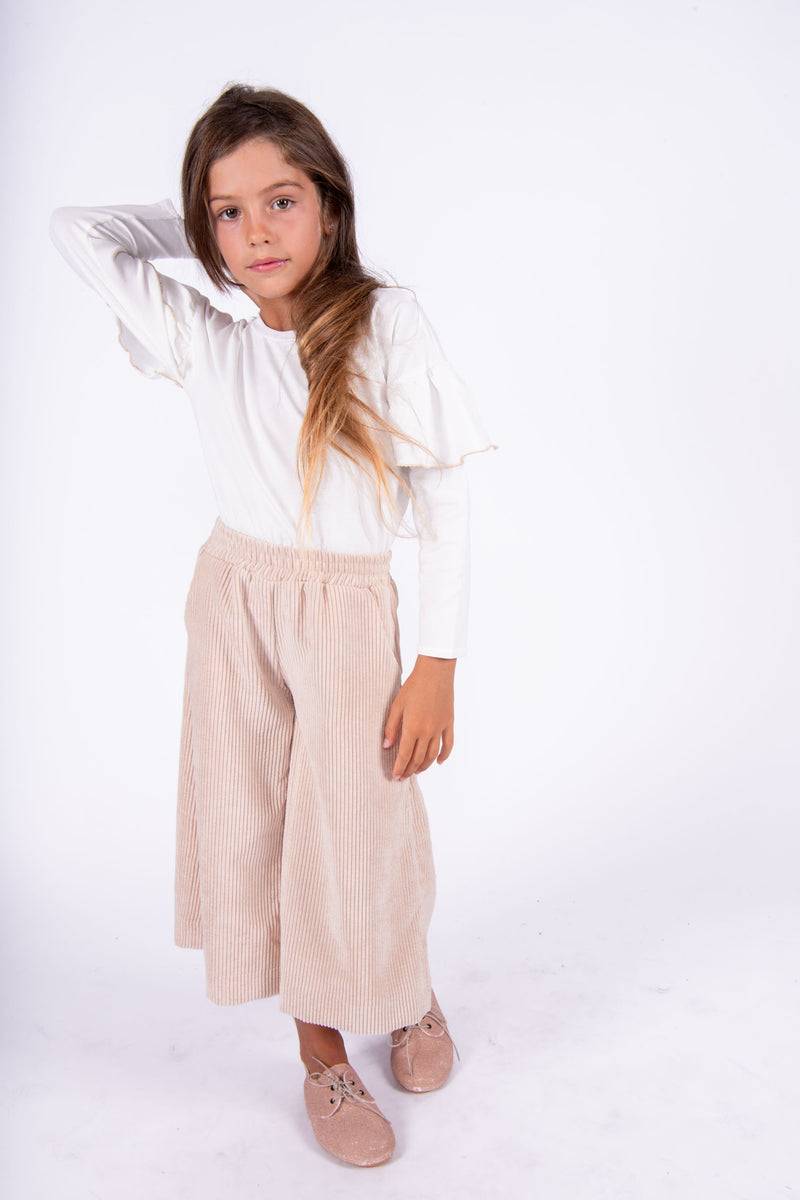 Olive E Miele PANTALONE MOLLIE VELLUTO CIPRIA Outlet