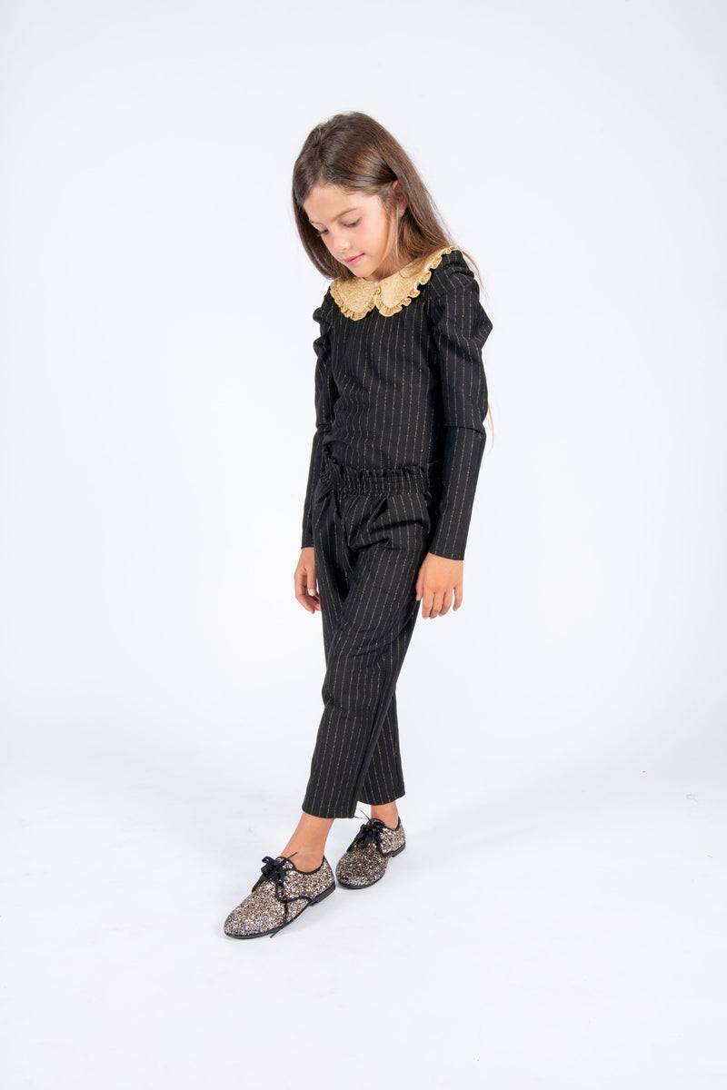 Olive E Miele PANTALONE GERTIE GESSATO LUREX Saldi