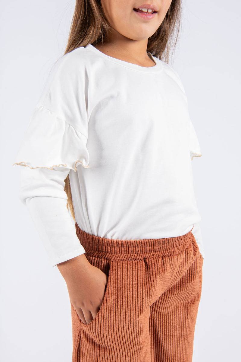 Olive E Miele T-SHIRT IDA WHITE Offerte