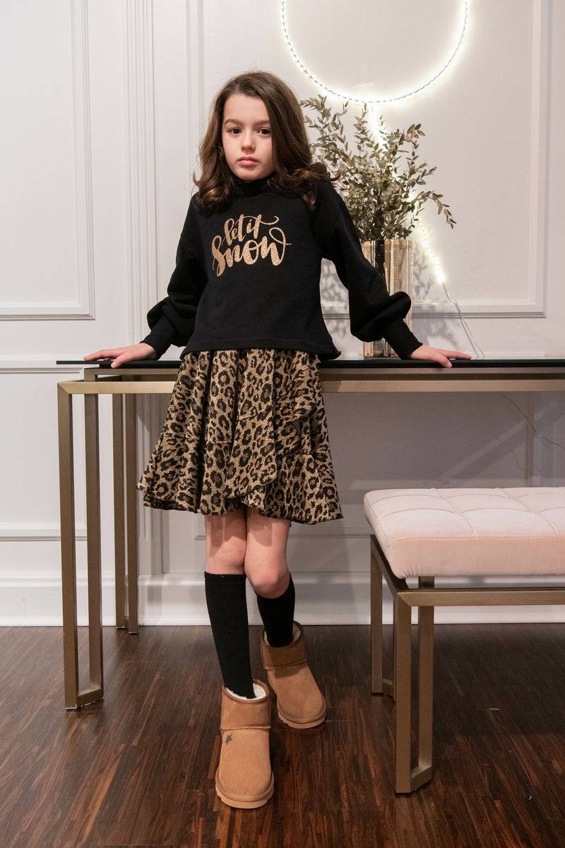 Olive E Miele GONNA BERTINA LEO LUREX In Saldo