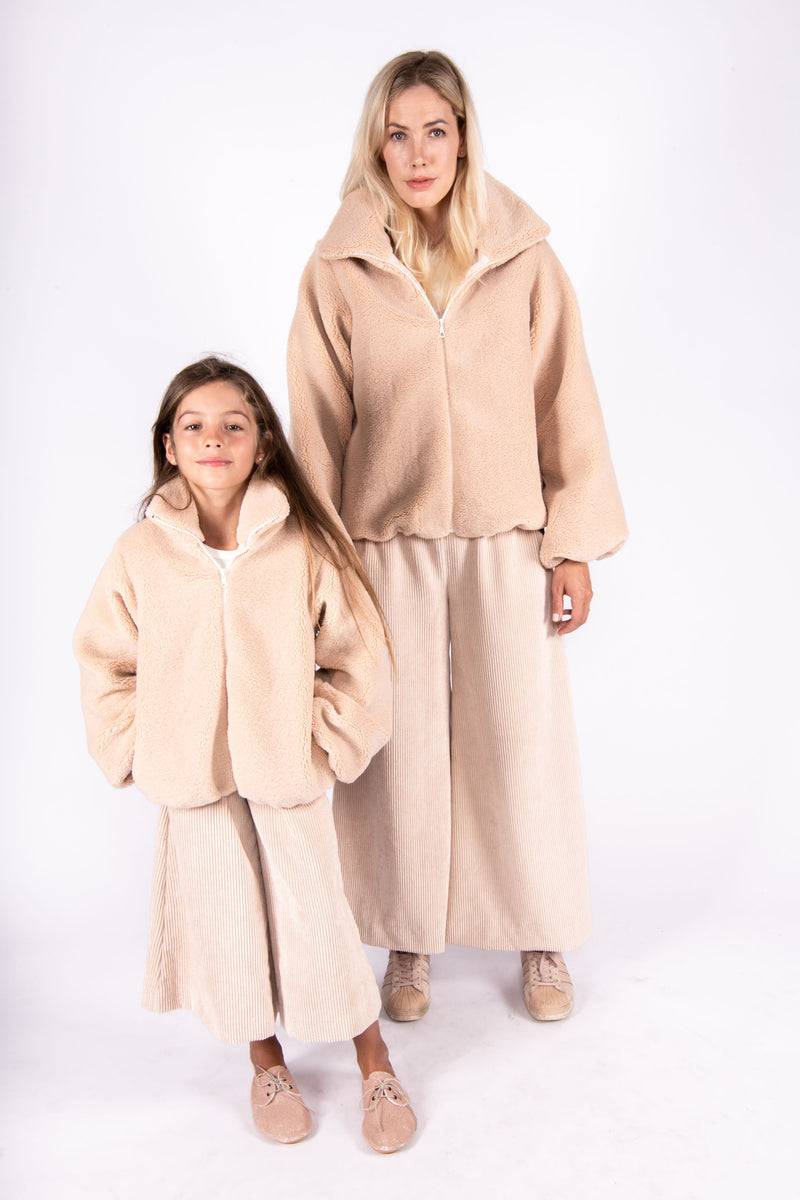 Olive E Miele MiniMe pantalone Mollie cipria + bomber Winter cipria Vendita