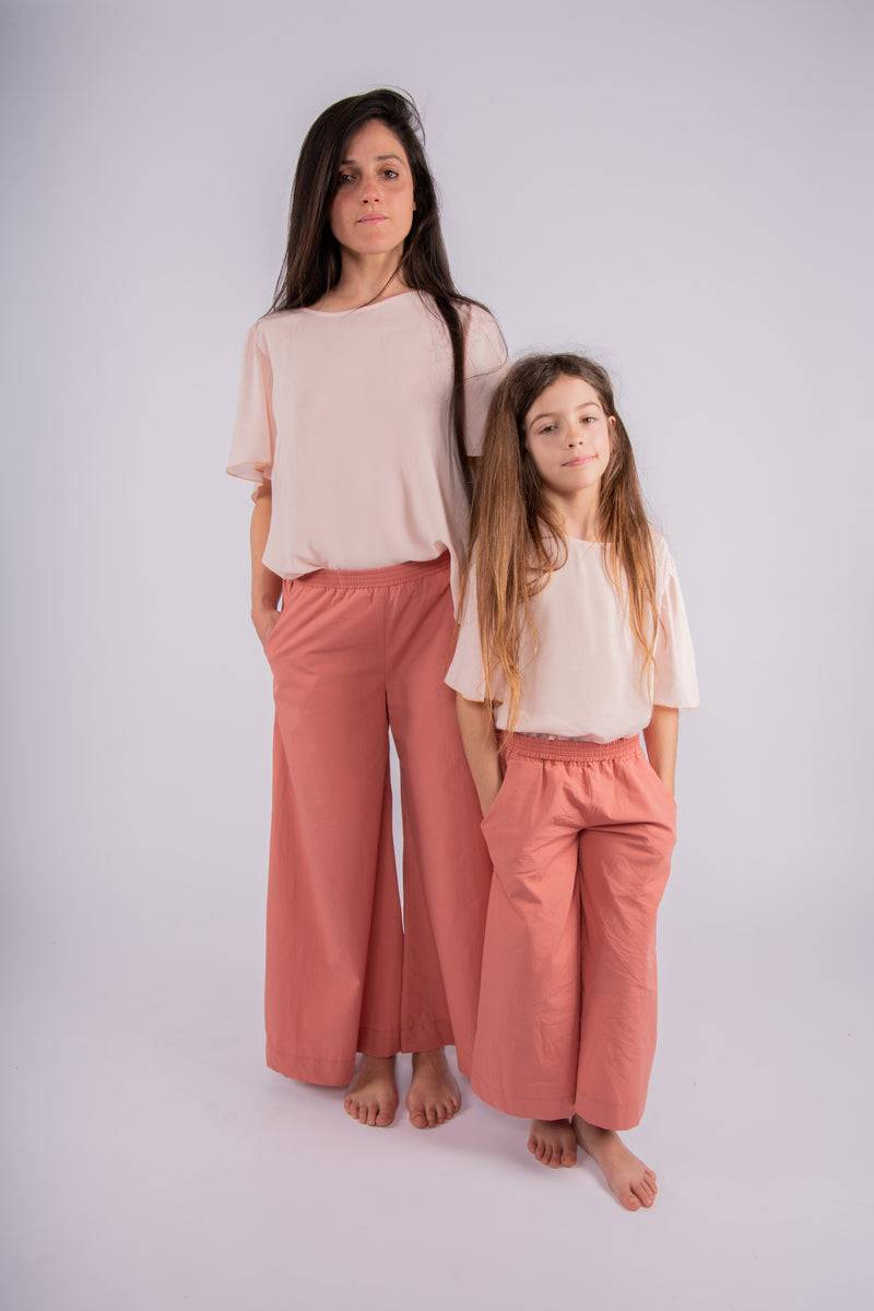 Olive E Miele PANTALONE MOLLIE POPELINE ARGILLA Italy