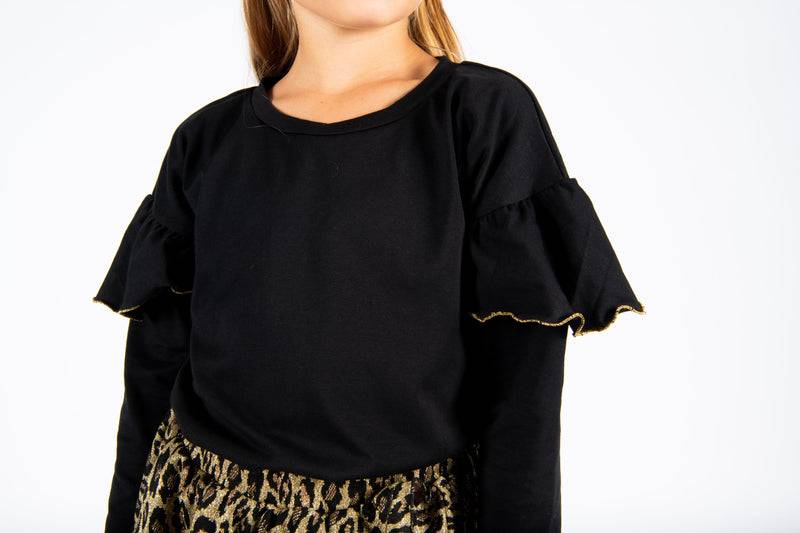 Olive E Miele T-SHIRT IDA BLACK Promozione Limitata