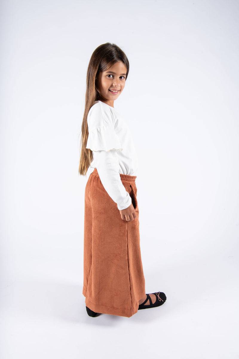 Olive E Miele PANTALONE MOLLIE VELLUTO MATTONE Moda