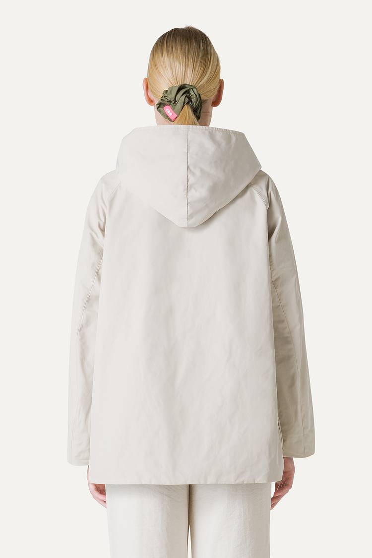 Oof Wear IMPERMEABILE REVERSIBILE CON CAPPUCCIO IN NYLON MEMORY 9411 - PANNA/VERDE MIMETICO Prezzo Ridotto