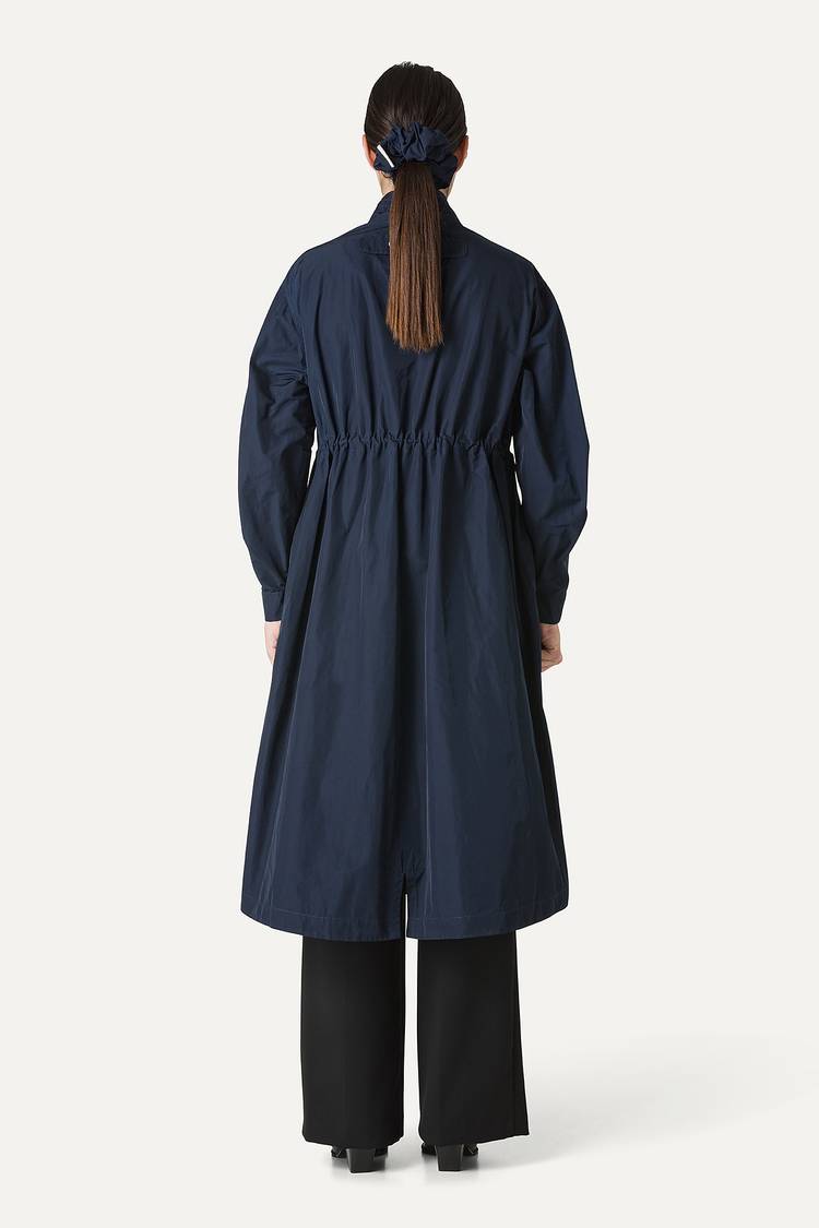 Oof Wear PARKA LUNGO OVER IN NYLON MEMORY 9211 - BLU NOTTE Sconto
