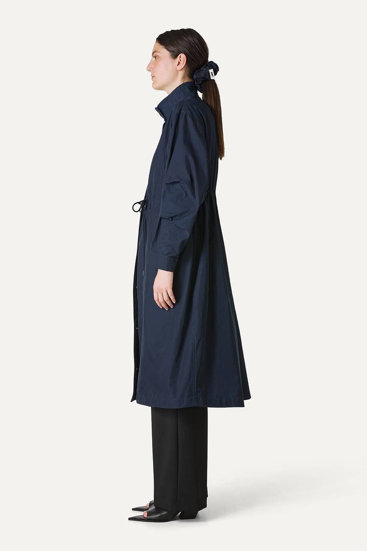Oof Wear PARKA LUNGO OVER IN NYLON MEMORY 9211 - BLU NOTTE Sconto