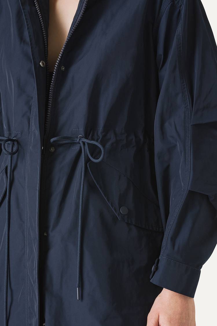 Oof Wear PARKA LUNGO OVER IN NYLON MEMORY 9211 - BLU NOTTE Sconto